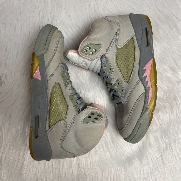 Buy Wmns Air Jordan 5 Retro  Nike Air Jordan 5 V Retro Womens Lifestyle Shoes Gray Pink 313551-061 VNDS Sz 8